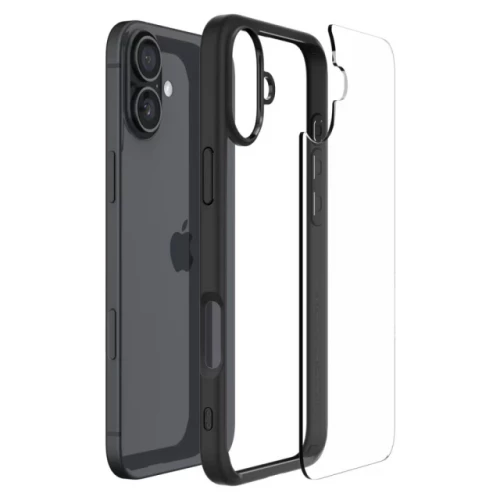 Чохол-накладка (силіконовий) Apple iPhone 16 Spigen Ultra Hybrid Matte Black (ACS08201)