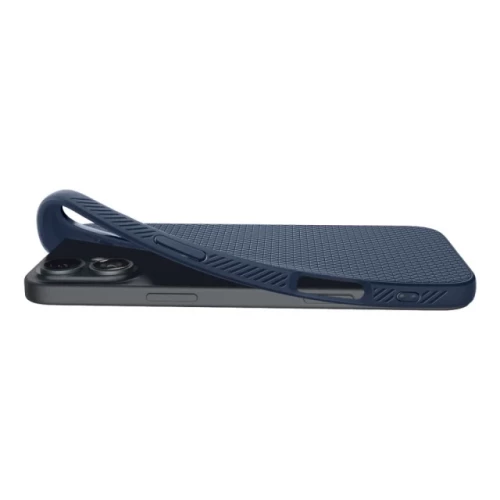Чехол-накладка (силиконовый) Apple iPhone 16 Spigen Liquid Air Blue (ACS08195)