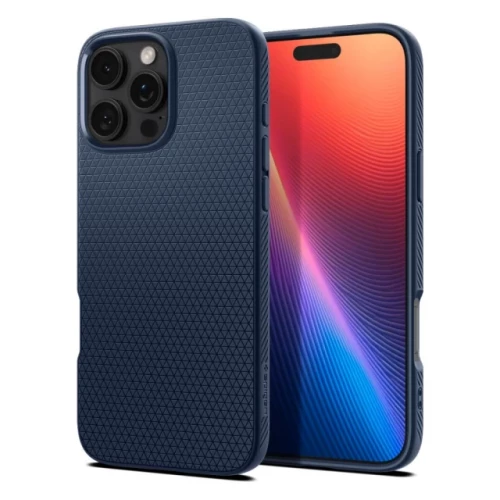 Чехол-накладка (силиконовый) Apple iPhone 16 Pro Max Spigen Liquid Air Blue (ACS07989)