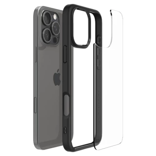 Чохол-накладка (силіконовий) Apple iPhone 16 Pro Max Spigen Ultra Hybrid Matte Black (ACS07996)