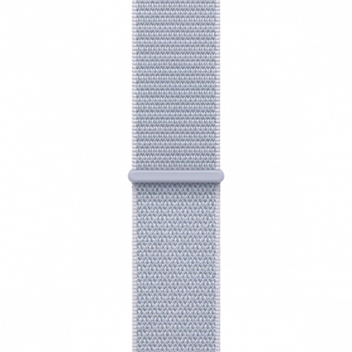 Apple Watch Series 10 GPS 46mm Silver Aluminum Case w. Blue Cloud Sport Loop (MWWN3)