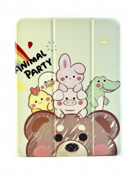Чохол-книжка (поліуретановий) Apple iPad Air 11" 2024 / Air & Pro 11 2020-2022 Comma Lingos with Pencil Slot Series Animal Party