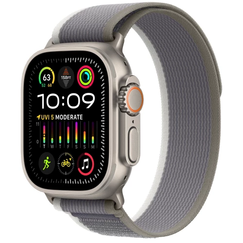 Apple Watch Ultra 2 GPS + Cellular 49mm Titanium Case with Green/Gray Trail Loop - M/L (MRF43) (Відмінний стан)