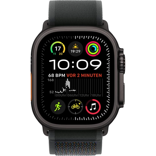 Apple Watch Ultra 2 GPS + Cellular 49mm Black Titan Case w. Black Trail Loop - S/M (MX4U3)