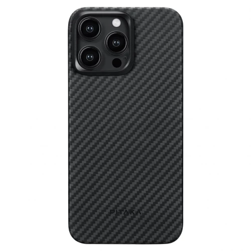 Чехол-накладка (карбоновый) Apple iPhone 15 Pro Max Pitaka MagEZ Case 4 Twill 1500D Black/Grey (KI1501PM)