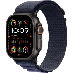 Apple Watch Ultra 2 GPS + Cellular 49mm Black Titan. Case w. Navy Alpine Loop - Small (MYTF3+MYPW3)