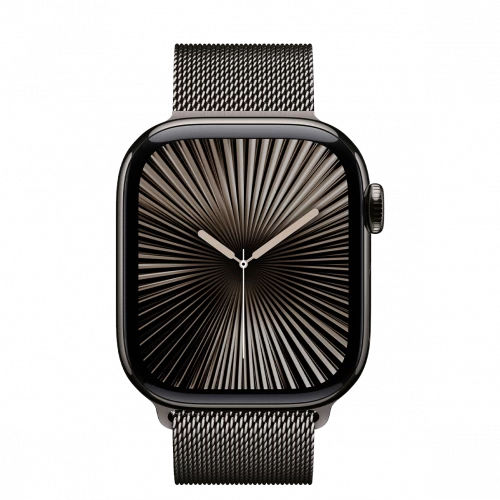 Apple Watch Series 10 GPS + Cellular 42mm Slate Titanium Case w. Slate Milanese Loop (MX053)