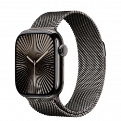 Apple Watch Series 10 GPS + Cellular 42mm Slate Titanium Case w. Slate Milanese Loop (MX053)