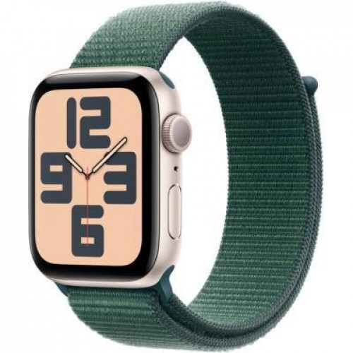 Apple Watch SE 2 GPS 40mm Starlight Aluminium Case w. Lake Green Sport Loop (MXEH3)