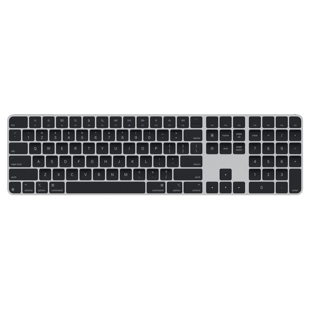 Apple Magic Keyboard with Touch ID and Numeric Keypad for Mac with Apple silicon USB-C Black Keys (MXK83)