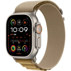 Apple Watch Ultra 2 GPS + Cellular 49mm Natural Titan. Case w. Tan Alpine Loop - Medium (MX4F3)