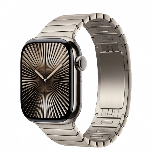 Apple Watch Series 10 GPS + Cellular 42mm Natural Titanium Case w. Natural Link Bracelet (MX0J3+MXMA3)