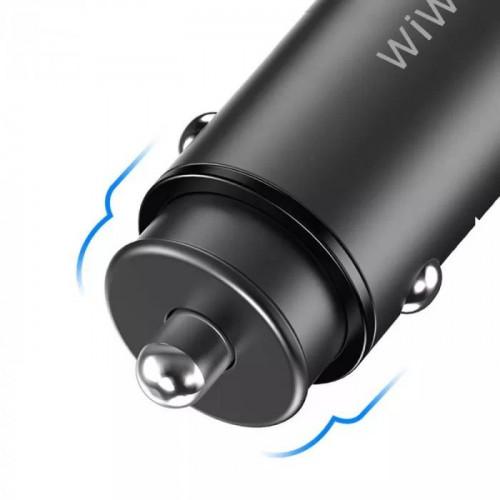 WIWU Car Charger Quick Charge Dual 2x Type-C Black (PC400)