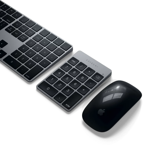 Клавиатура Satechi Aluminum Slim Rechargeable Bluetooth Keypad Space Gray (ST-SALKPM)