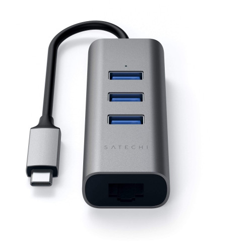 Satechi Type-C 2-in-1 USB Hub with Ethernet Space Gray (ST-TC2N1USB31AM)