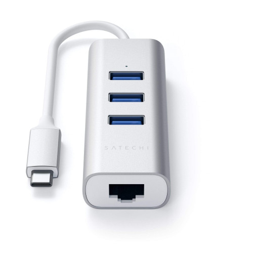 Satechi Type-C 2-in-1 USB Hub with Ethernet Silver (ST-TC2N1USB31AS)