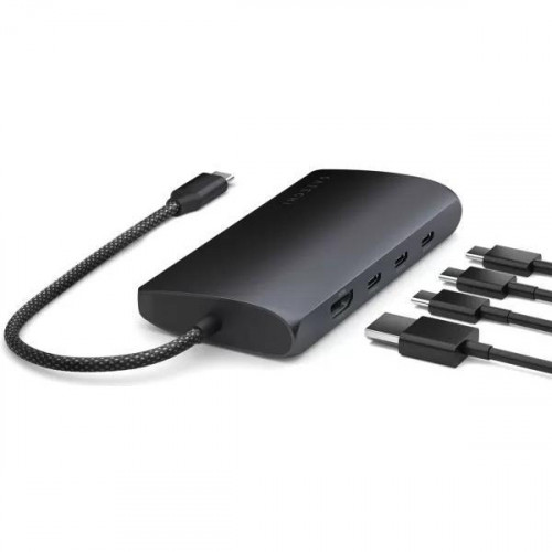 Satechi USB-C Multiport Adapter 8K With Ethernet V3 Midnight (ST-P8KED)