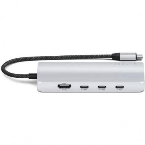 Satechi USB-C Multiport Adapter 8K With Ethernet V3 Silver (ST-P8KES)
