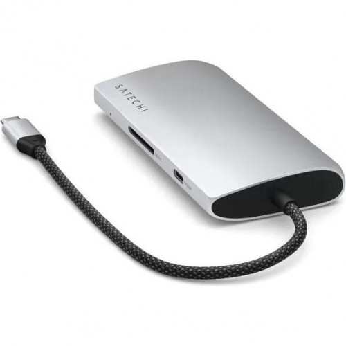 Satechi USB-C Multiport Adapter 8K With Ethernet V3 Silver (ST-P8KES)