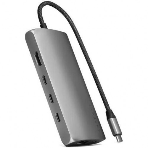 Satechi USB-C Multiport Adapter 8K With Ethernet V3 Space Gray (ST-P8KEM)