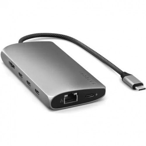 Satechi USB-C Multiport Adapter 8K With Ethernet V3 Space Gray (ST-P8KEM)