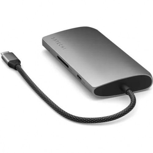 Satechi USB-C Multiport Adapter 8K With Ethernet V3 Space Gray (ST-P8KEM)