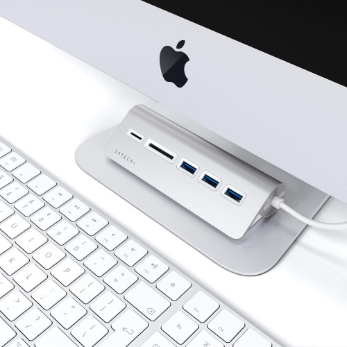 Satechi USB-C Combo Hub for Desktop Silver (ST-TCHCRS)