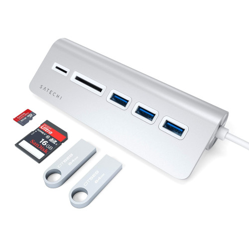 Satechi USB-C Combo Hub for Desktop Silver (ST-TCHCRS)