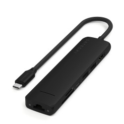 Satechi 7-in-1 USB-C Slim Multiport Adapter with Ethernet Black (ST-P7SK)