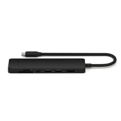 Satechi 7-in-1 USB-C Slim Multiport Adapter with Ethernet Black (ST-P7SK)