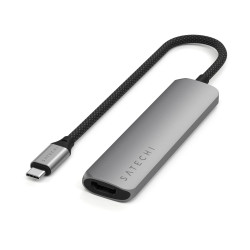 Satechi 4-in-1 USB-C Slim Multiport Adapter 4K Space Grey (ST-P4SM)