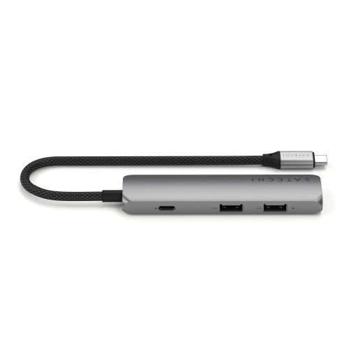 Satechi 4-in-1 USB-C Slim Multiport Adapter 4K Space Grey (ST-P4SM)
