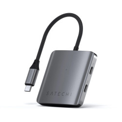 Satechi 4-Port USB-C Hub with Power Delivery Space Grey (ST-H4CPDM)