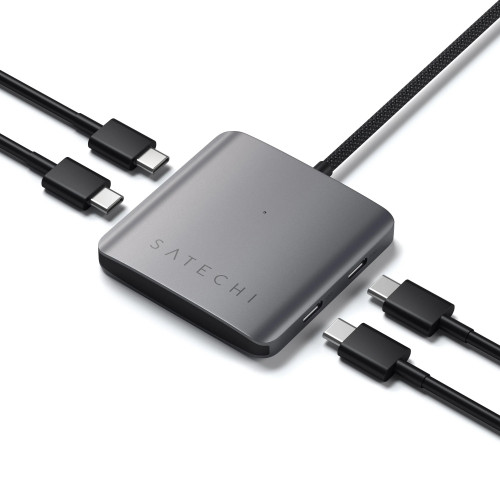 Satechi 4-Port USB-C Hub with Power Delivery Space Grey (ST-H4CPDM)