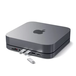 Satechi Type-C Aluminum Stand & Hub for Mac Mini Space Gray (ST-ABHFM)