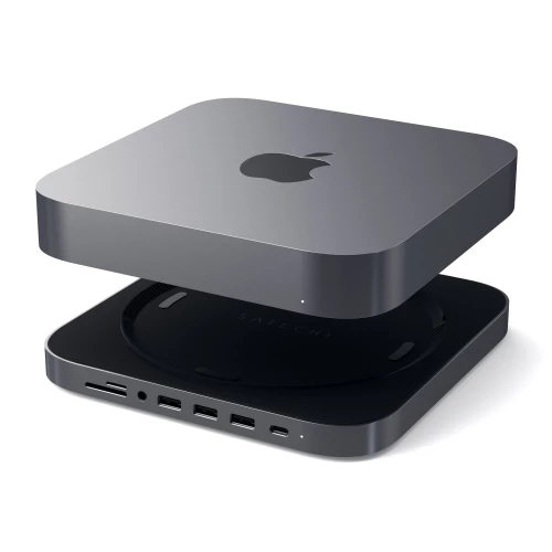 Satechi Type-C Aluminum Stand & Hub for Mac Mini Space Gray (ST-ABHFM)
