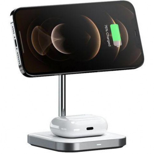 Satechi Aluminum 2-in-1 Magnetic Wireless Charging Stand (ST-WMCS2M)