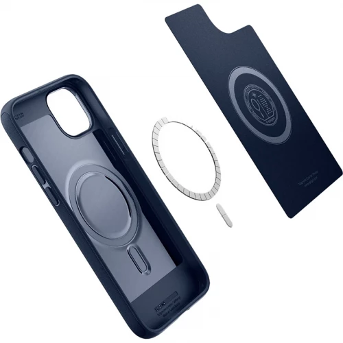 Чехол-накладка (силиконовый) Apple iPhone 14 Pro Spigen Mag Armor MagFit Navy Blue (ACS04990)