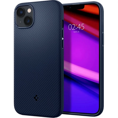 Чехол-накладка (силиконовый) Apple iPhone 14 Pro Spigen Mag Armor MagFit Navy Blue (ACS04990)