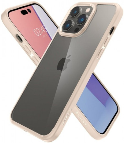 Чехол-накладка (силиконовый) Apple iPhone 14 Pro Spigen Ultra Hybrid Sand Beige (ACS04963)