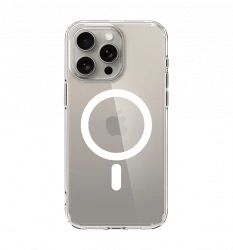 Чохол-накладка (силіконовий) Apple iPhone 15 Pro Max Spigen Ultra Hybrid with MagSafe White (ACS06576)