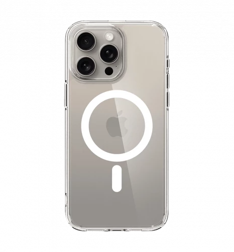 Чехол-накладка (силиконовый) Apple iPhone 15 Pro Max Spigen Ultra Hybrid with MagSafe White (ACS06576)