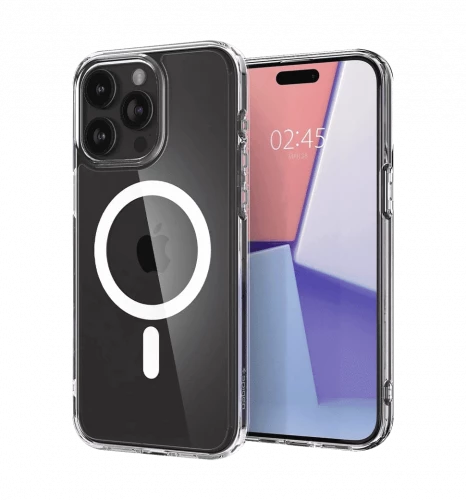 Чехол-накладка (силиконовый) Apple iPhone 15 Pro Max Spigen Ultra Hybrid with MagSafe White (ACS06576)