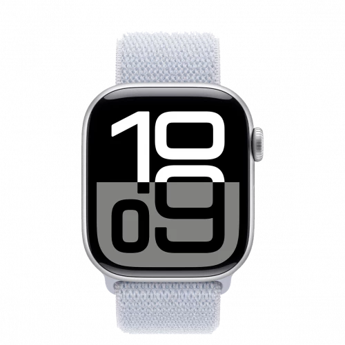 Apple Watch Series 10 GPS + Cellular 42mm Silver Aluminum Case w. Blue Cloud S. Loop (MWX53)