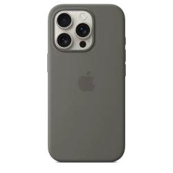 Чохол-накладка (силіконовий) для iPhone 16 Pro Silicone Case High Copy with MagSafe Stone Gray