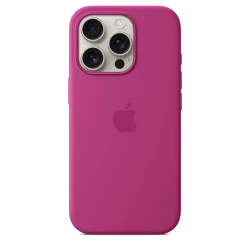 Чохол-накладка (силіконовий) для iPhone 16 Pro Max Silicone Case High Copy with MagSafe Fuchsia