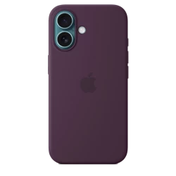 Чохол-накладка (силіконовий) для iPhone 16 Silicone Case High Copy with MagSafe Plum