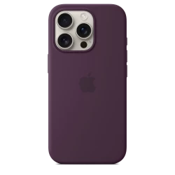 Чохол-накладка (силіконовий) для iPhone 16 Pro Silicone Case High Copy with MagSafe Plum