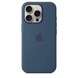 Чохол-накладка (силіконовий) для iPhone 16 Pro Silicone Case High Copy with MagSafe Denim