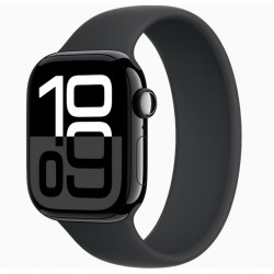 Apple Watch Series 10 GPS 42mm Jet Black Aluminum Case w. Black Solo Loop Size 7 (MWWX3+MY7W3)